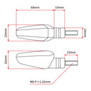 DRC 602 LED Flasher Lights (12V / Clear / Pair)