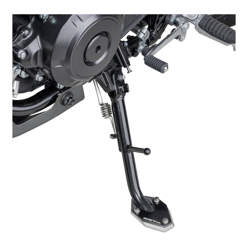 Zeta Side Stand Extender Black/Silver Suzuki V-Strom250 '17-, 1000 '14-