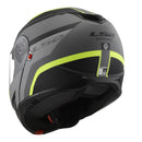LS2 FF908 Strobe II Monza Flip Front Helmets - Matte Black / Hi-Vis Yellow 06