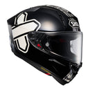 Shoei X-SPR Pro Helmet Cross Logo TC5 - Black / White