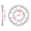 Sprocket Kit Kawasaki KLX140 Big Wheel - 428H 13/57