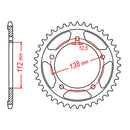 Sprocket Kit Honda VTR1000 Firestorm Gold - GB530XRE 16/41