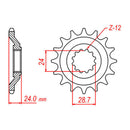 Sprocket Kit Kawasaki ZZR1100 '90-'92 - 530ZXW 17/45