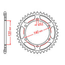 Sprocket Kit Suzuki GSXR750 '96-'97 Gold - GB530XRE 15/43