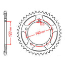 Sprocket Kit Suzuki GSXR750 '00-'05 - GB525ZXW 17/42