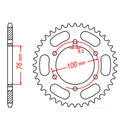 Sprocket Kit Yamaha SX225 Scorpio - 428KRO 15/44