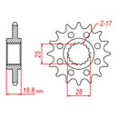 MTX 705 Steel Front Sprocket