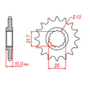 MTX 1595 Steel Front Sprocket