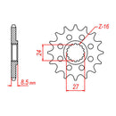 MTX 1423 Steel Front Sprocket