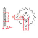 MTX 266 Steel Front Sprocket
