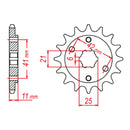 MTX 283 Steel Front Sprocket