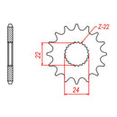 MTX 394 Steel Front Sprocket