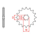MTX 562 Steel Front Sprocket