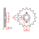 MTX 571 Steel Front Sprocket