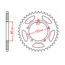 MTX 1075 Steel Rear Sprocket