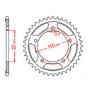 MTX 1493 Steel Rear Sprocket