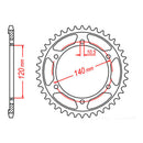MTX 1490 Steel Rear Sprocket