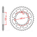 MTX 487 Steel Rear Sprocket