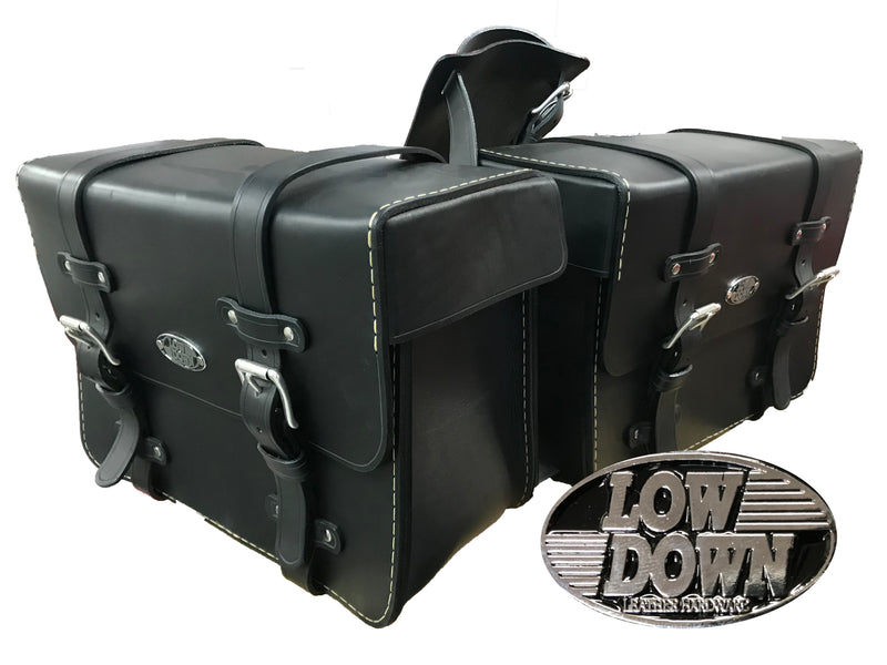 Low Down Cruiser Leather Saddle Bags