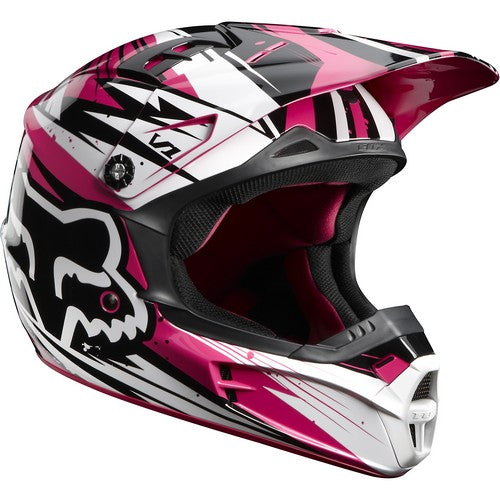 Fox V1 Undertow Helmet Visor Black/Pink